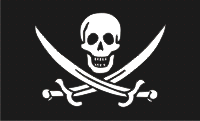Pirátská vlajka šavle